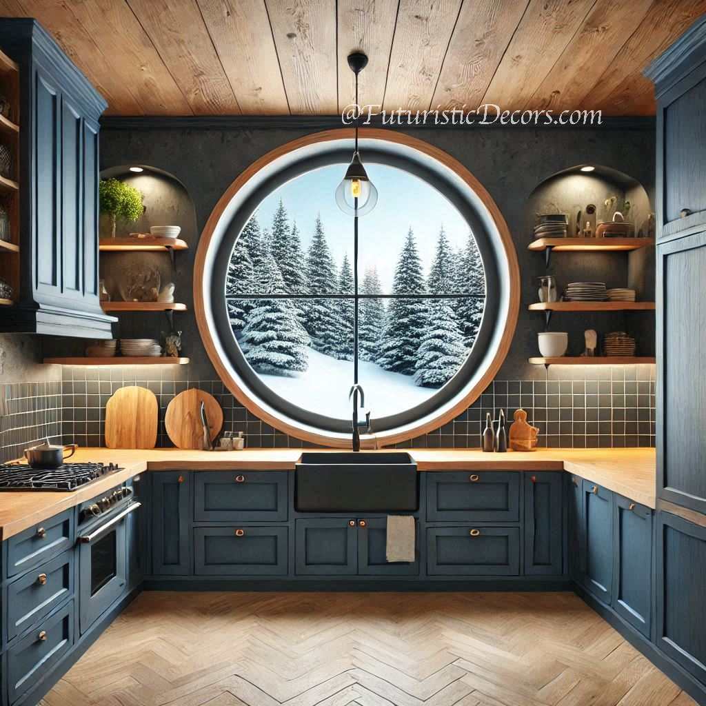 Giant Circular Kitchen Windows