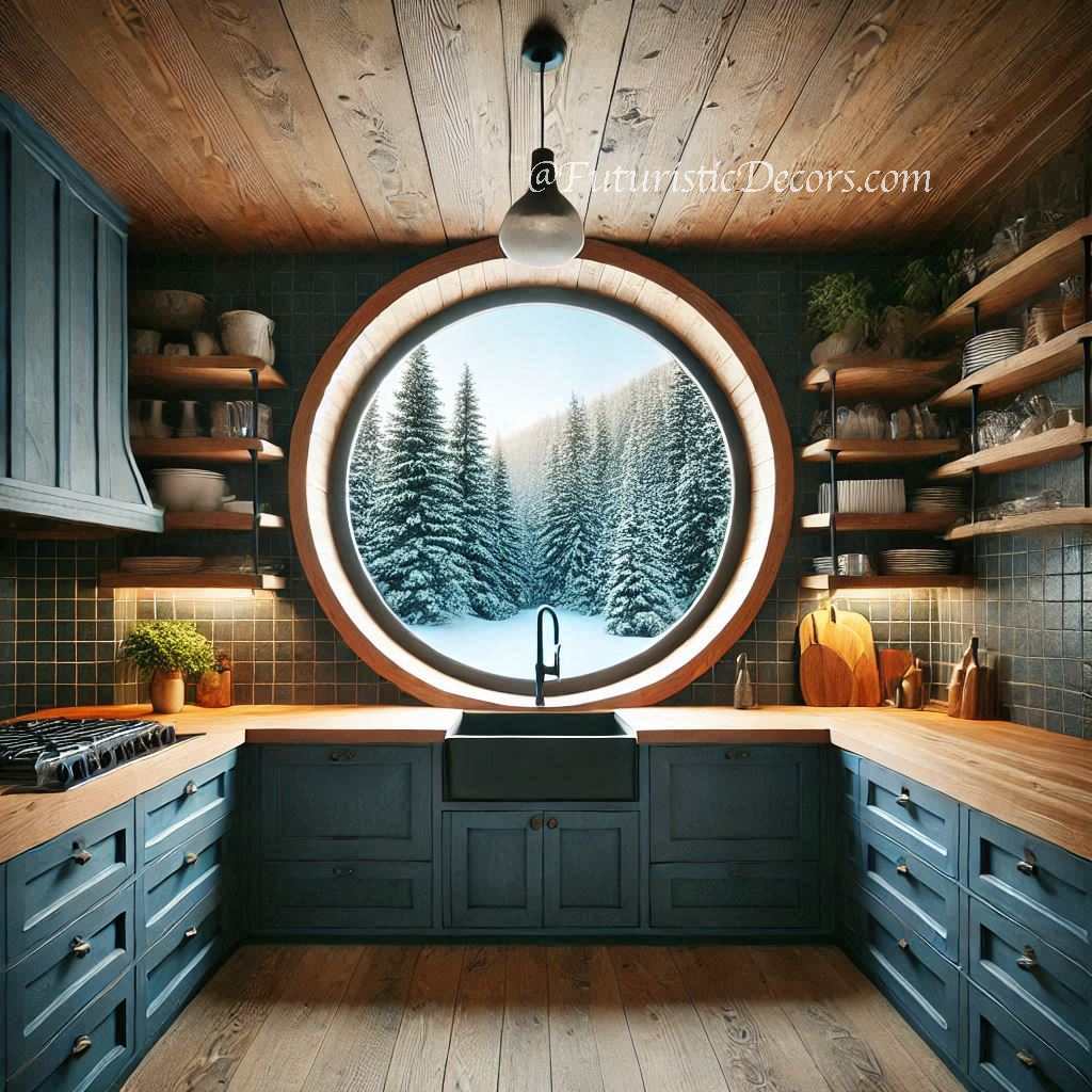 Giant Circular Kitchen Windows