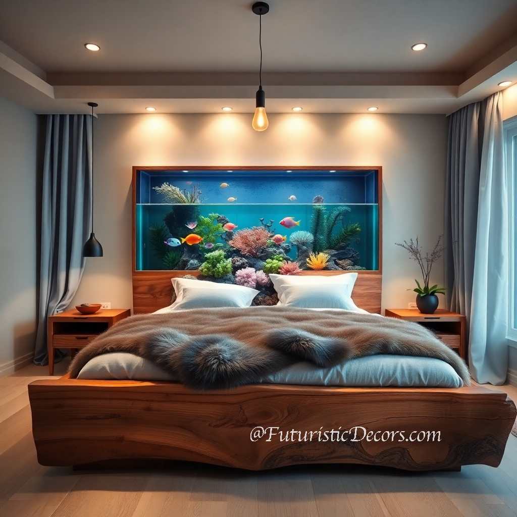 Live Edge Wood Aquarium Beds