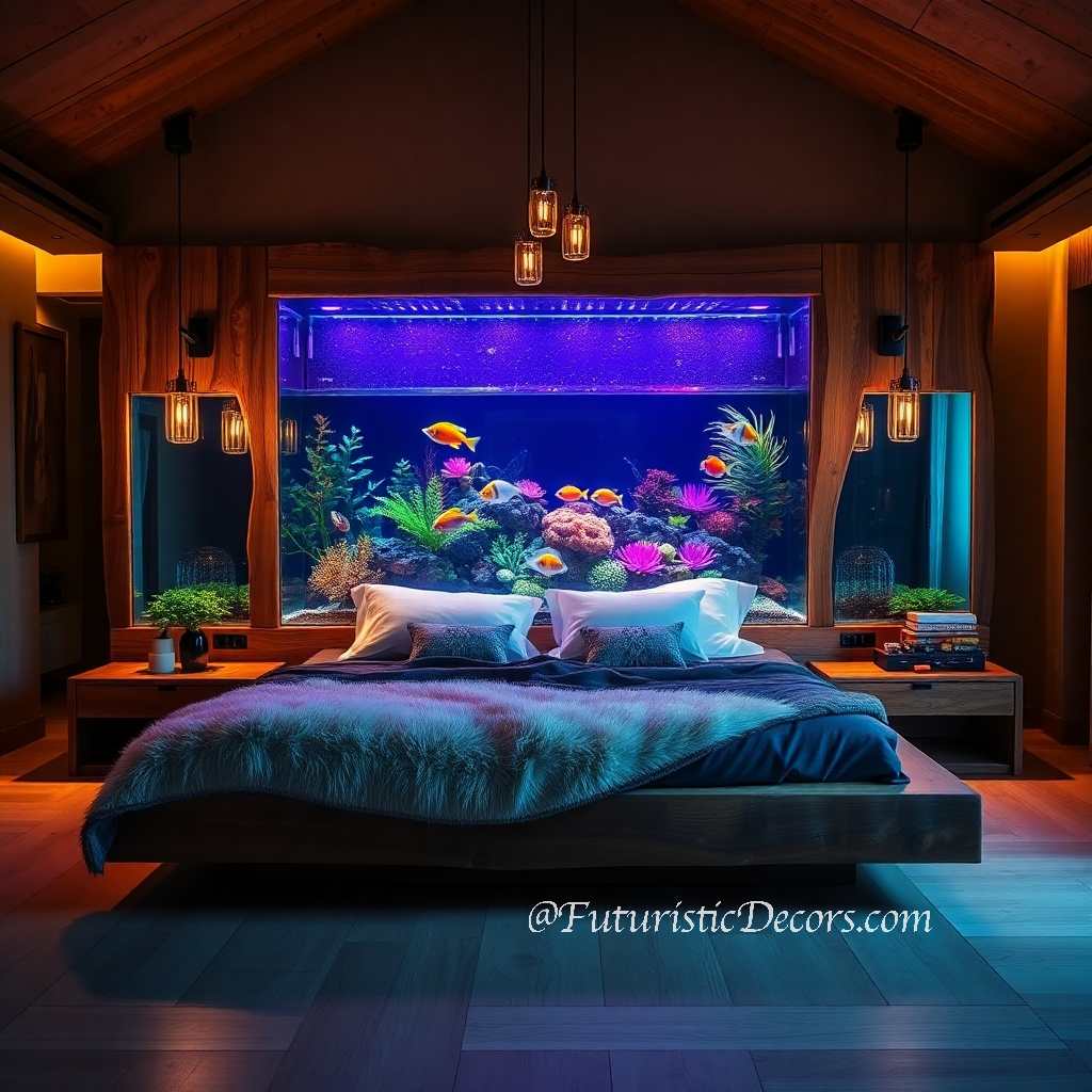 Live Edge Wood Aquarium Beds