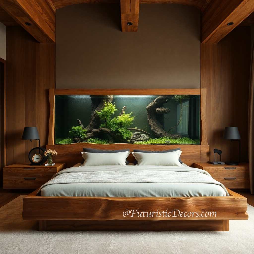 Live Edge Wood Aquarium Beds