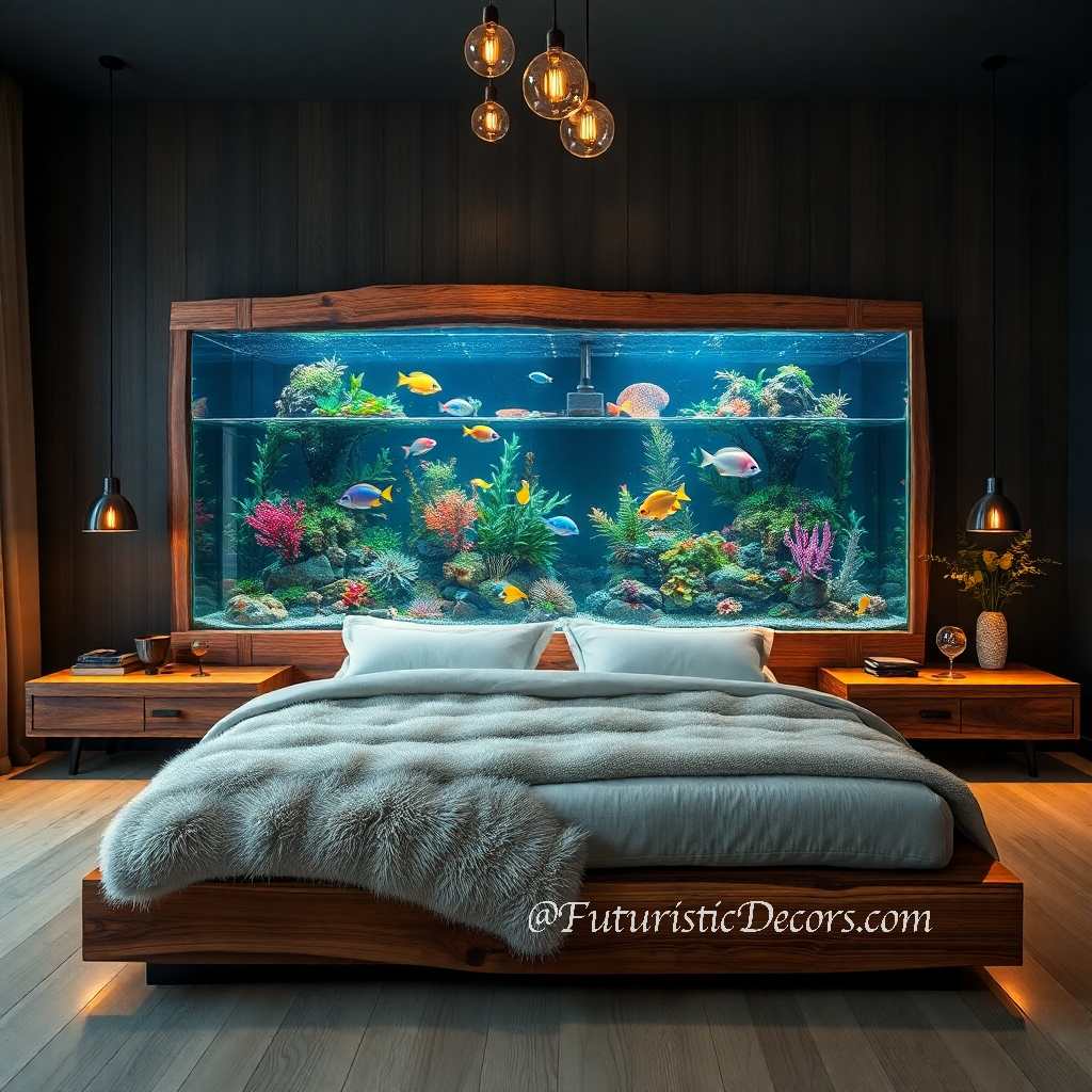 Live Edge Wood Aquarium Beds