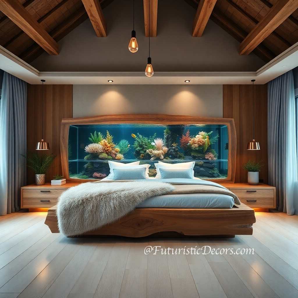 Live Edge Wood Aquarium Beds