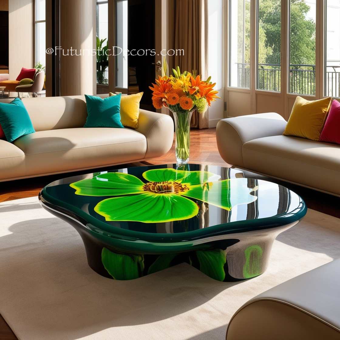 Stunning Epoxy Flower Tables