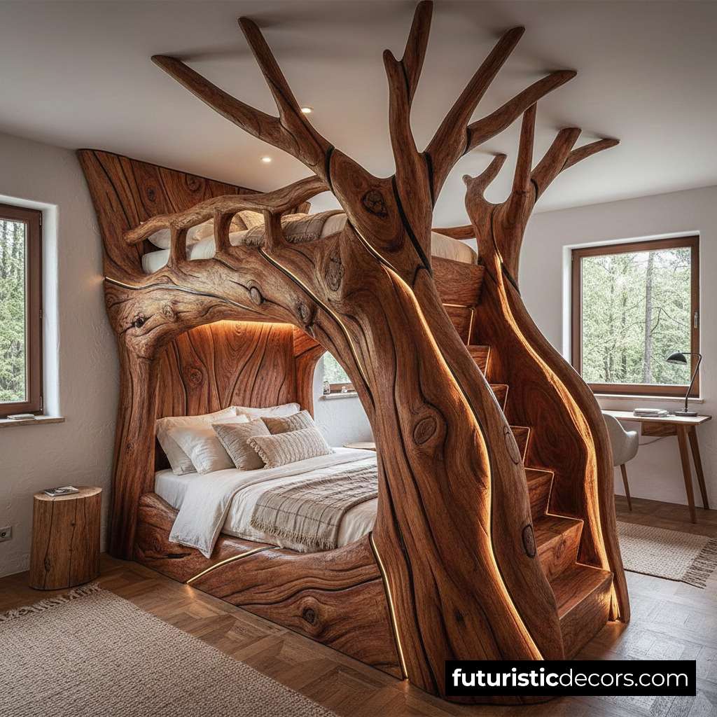 Tree Trunk Bunk Bed