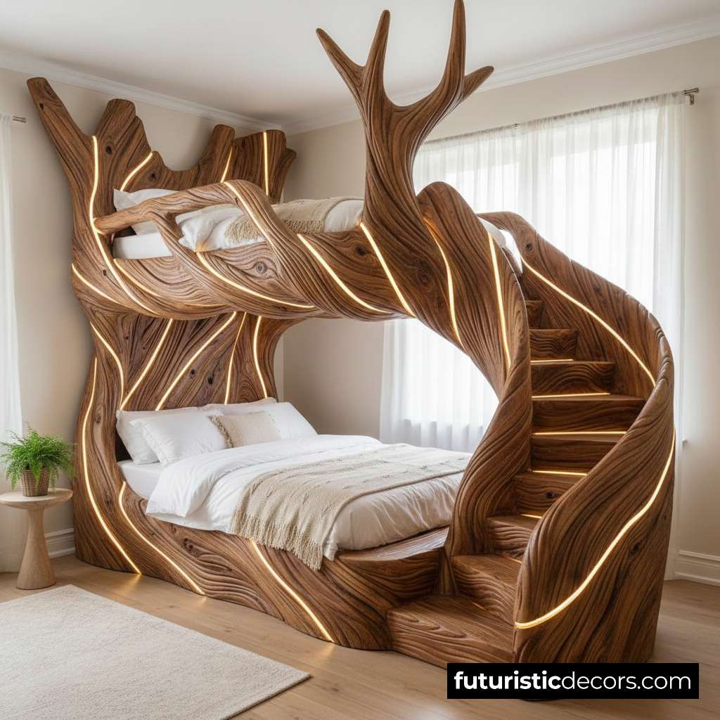 Tree Trunk Bunk Bed