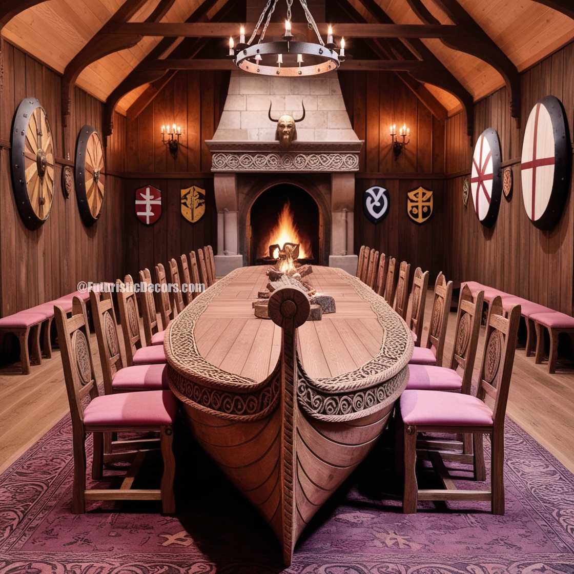 Viking Ship Dining Table