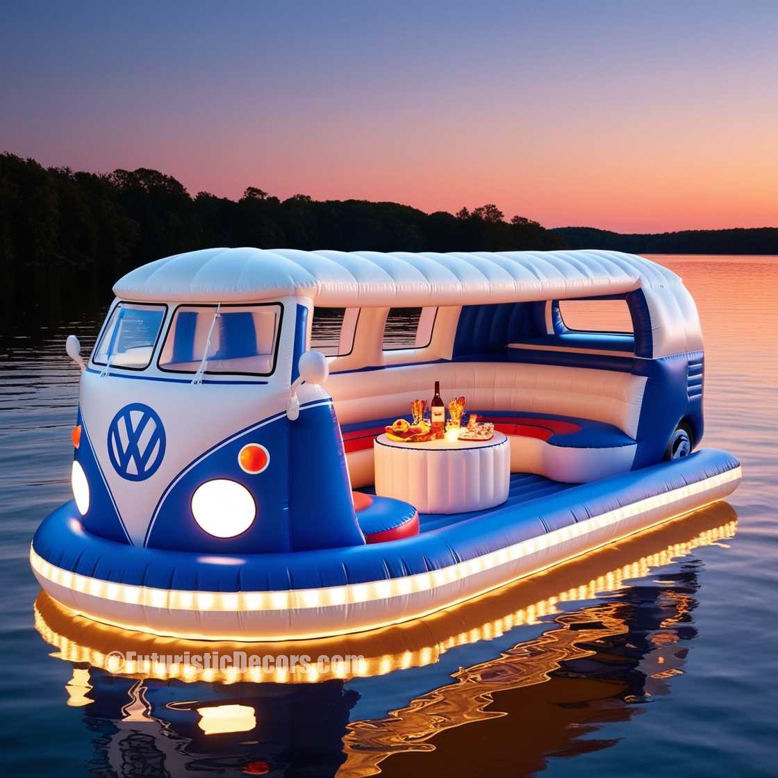 Volkswagen Bus Lake Party Floats