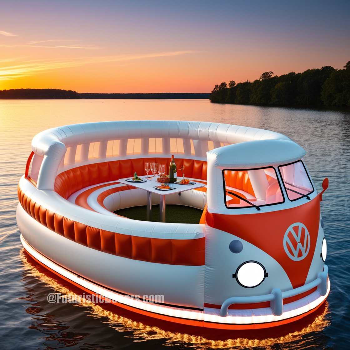 Volkswagen Bus Lake Party Floats