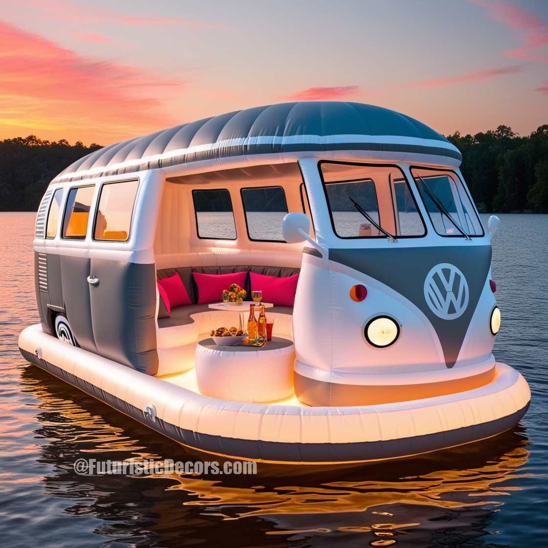 Volkswagen Bus Lake Party Floats