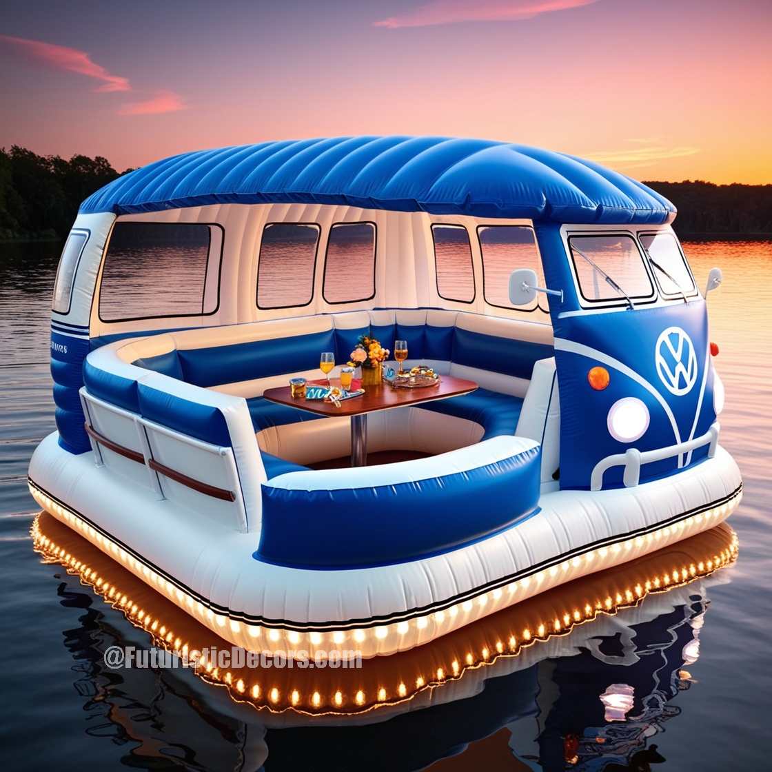 Volkswagen Bus Lake Party Floats