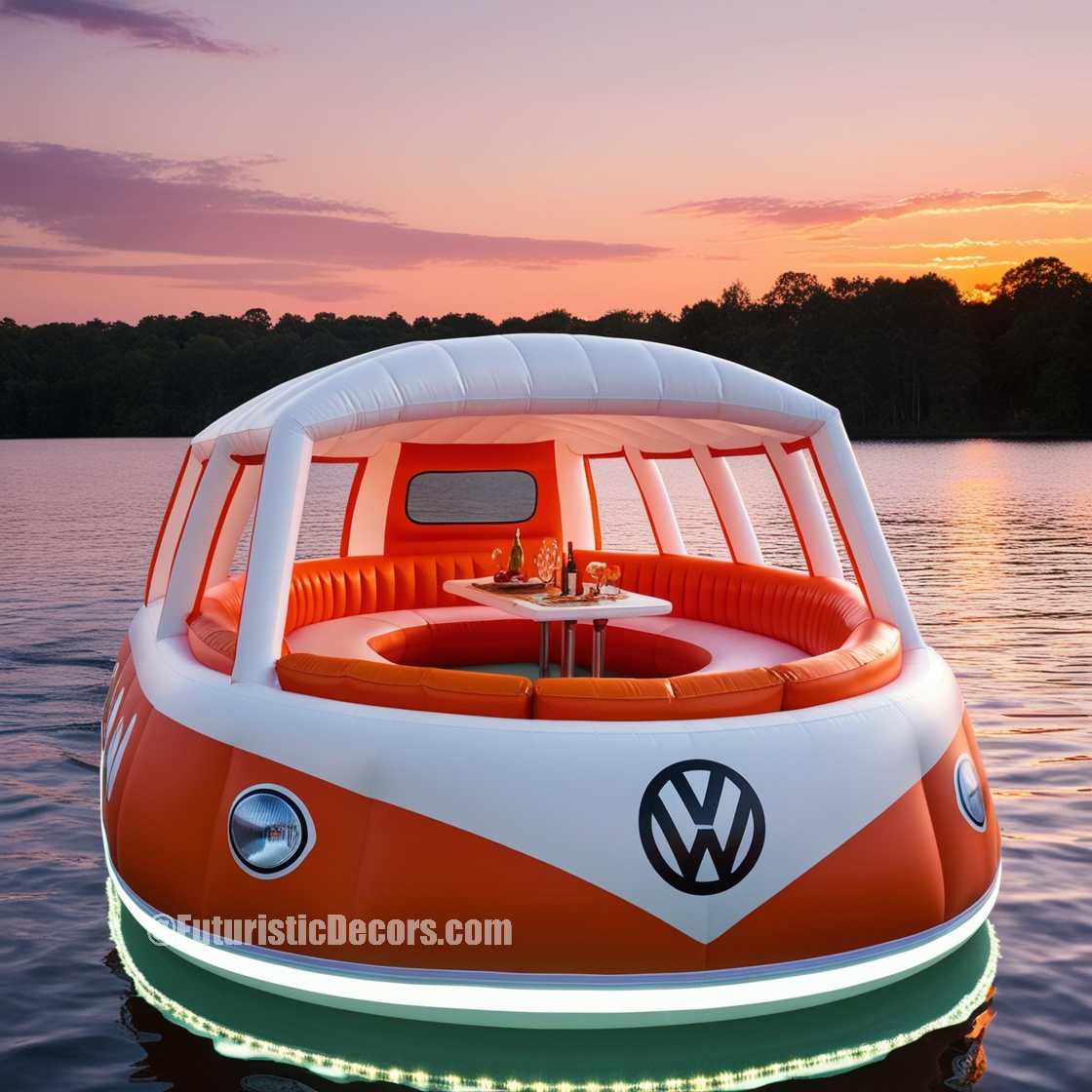 Volkswagen Bus Lake Party Floats