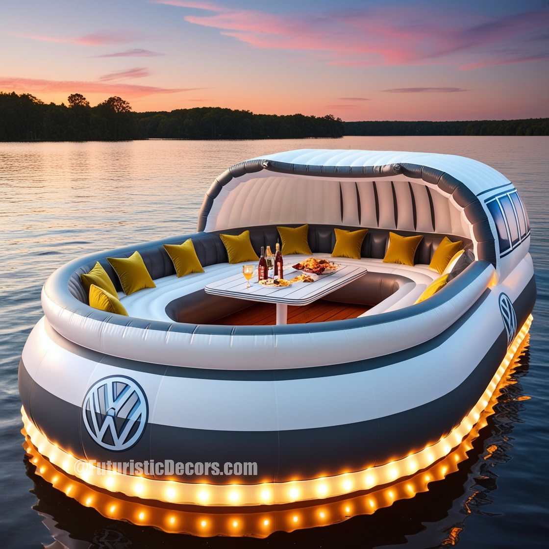 Volkswagen Bus Lake Party Floats