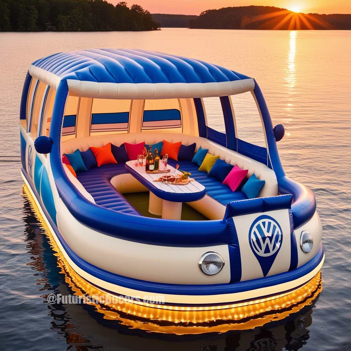 Volkswagen Bus Lake Party Floats