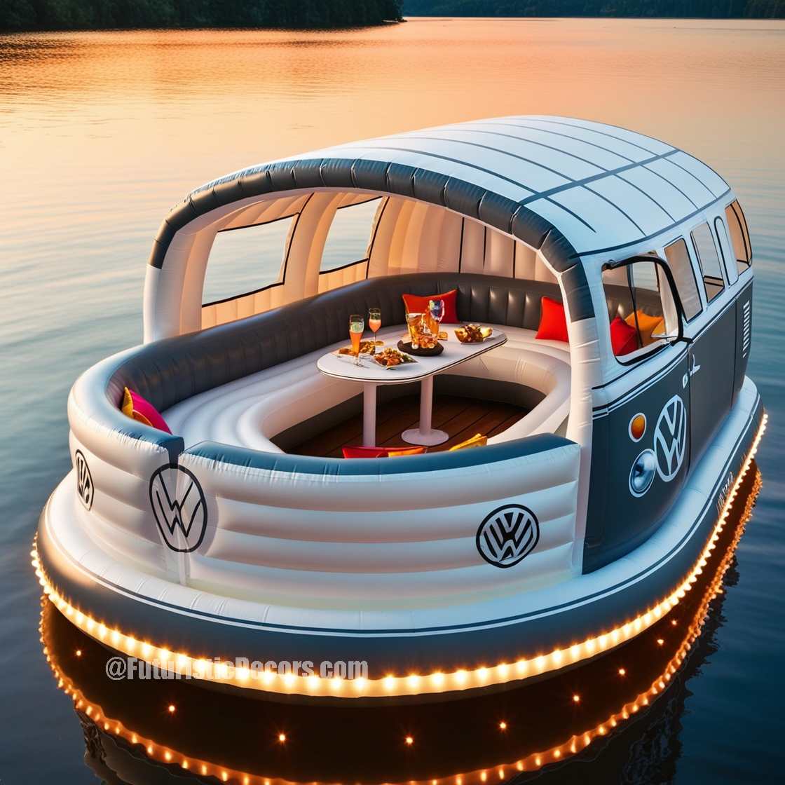 Volkswagen Bus Lake Party Floats