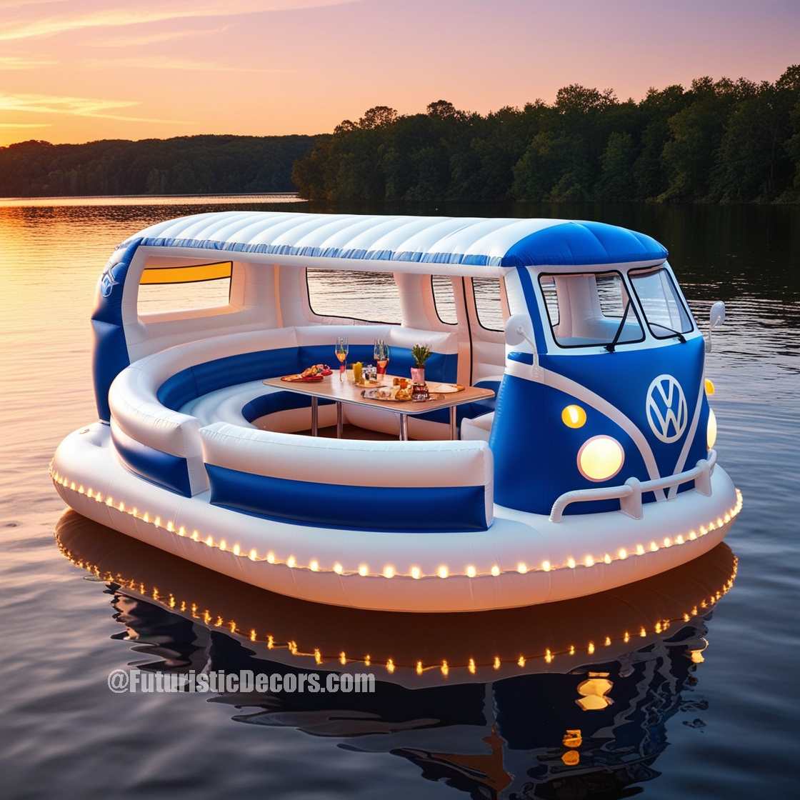 Volkswagen Bus Lake Party Floats