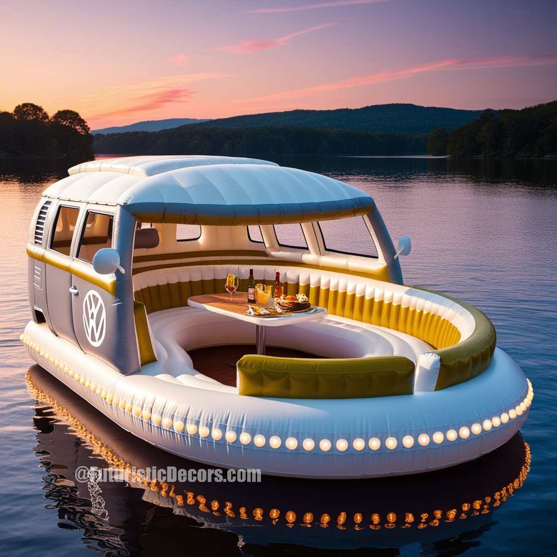 Volkswagen Bus Lake Party Floats