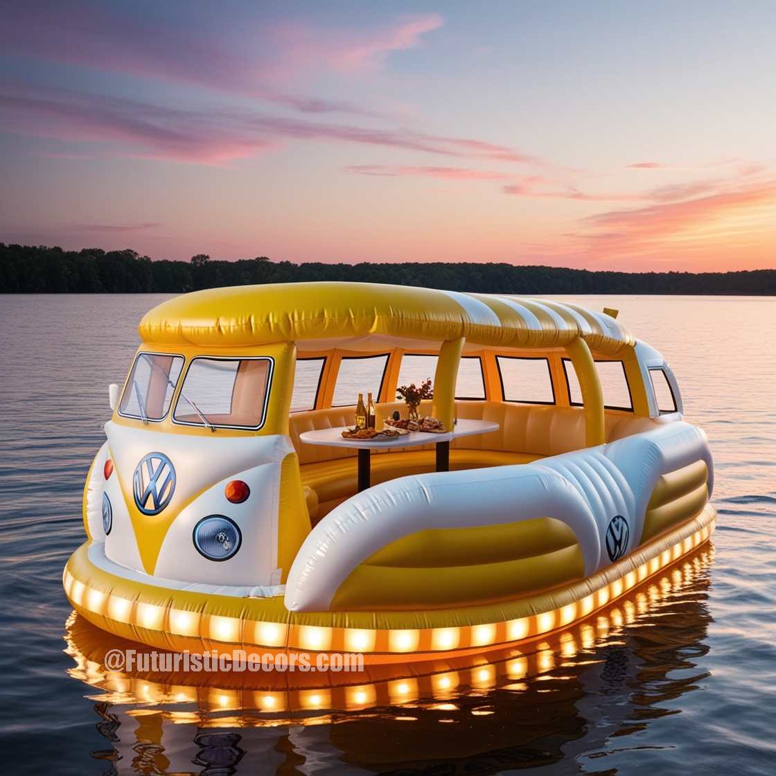 Volkswagen Bus Lake Party Floats