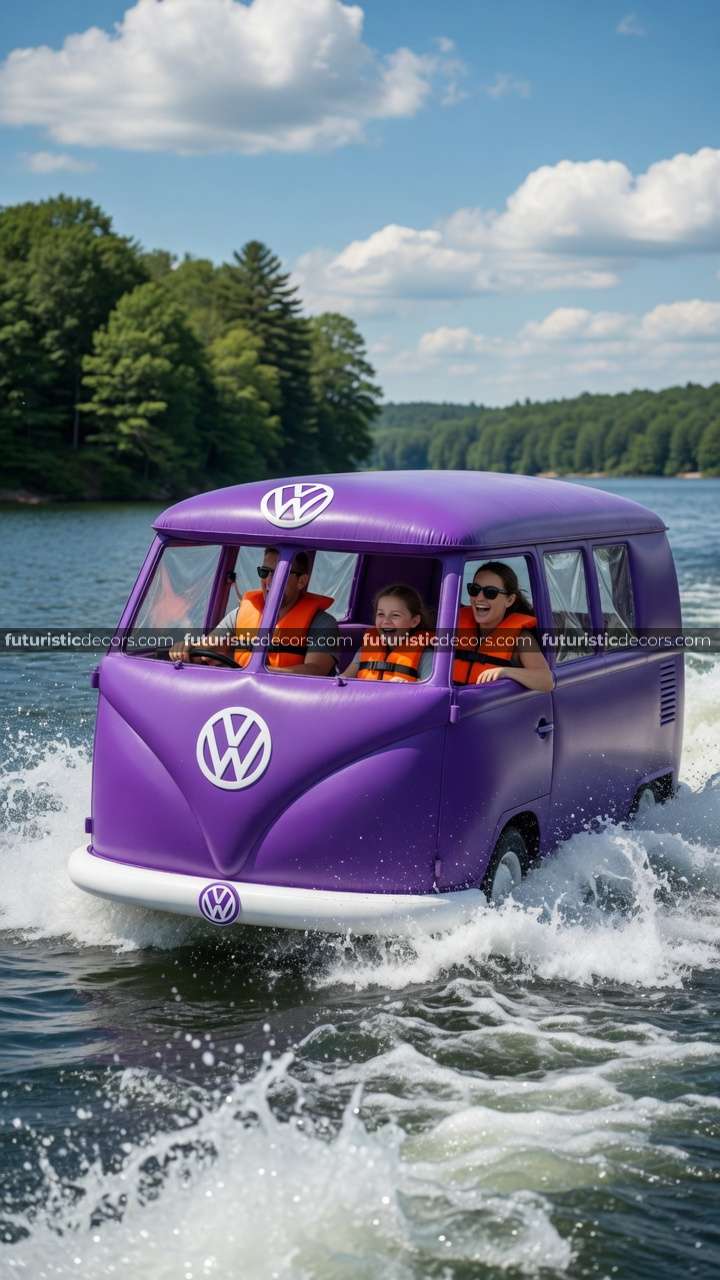 Inflatable Volkswagen Bus Boat