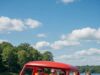 Volkswagen Bus Lake Party Float: Purple, Red, Yellow & Green Inflatable Volkswagen Bus Boat