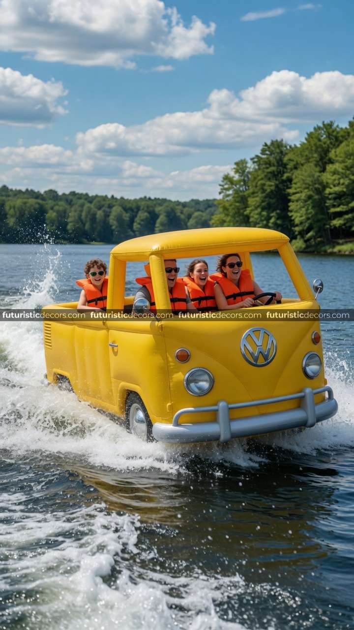 Volkswagen Bus Lake Party Float