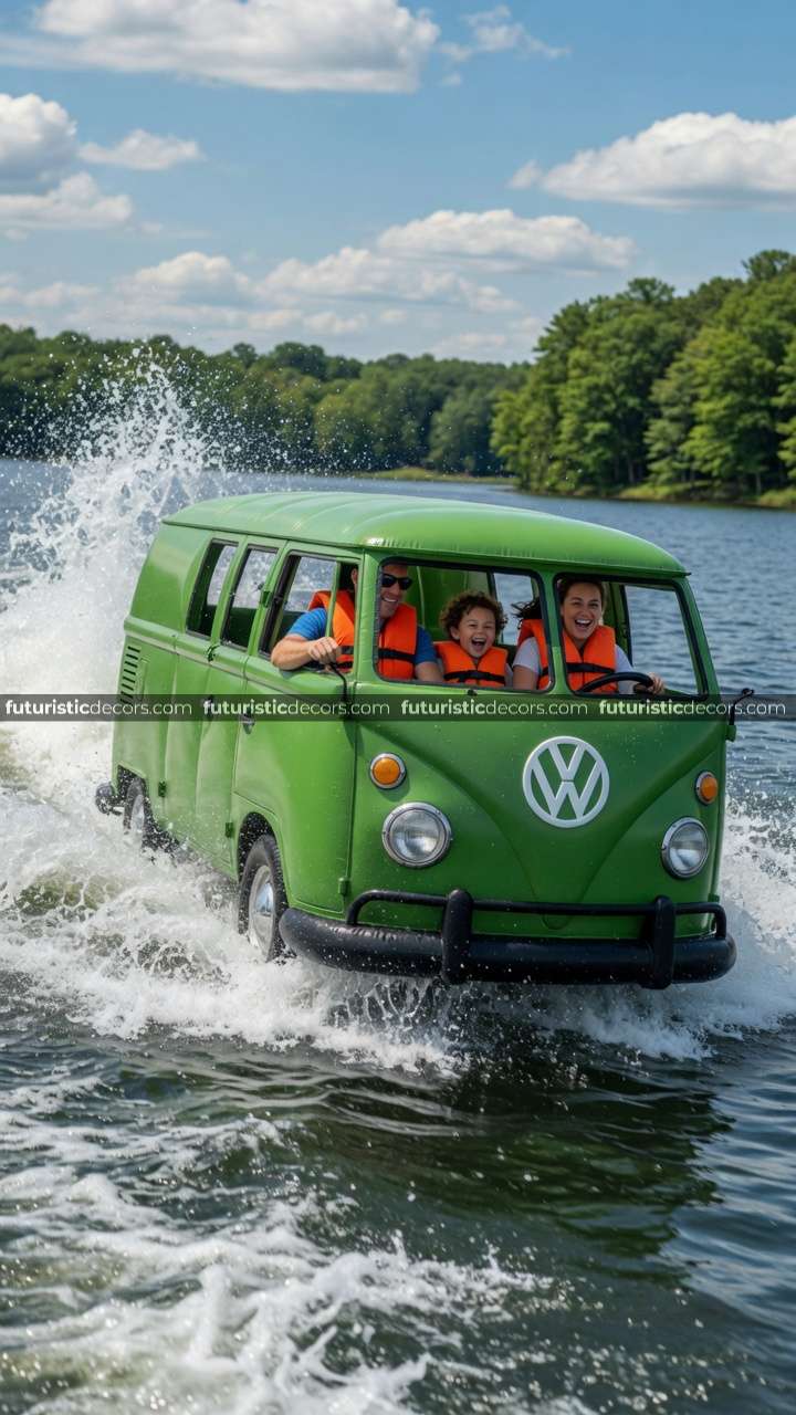 Volkswagen Bus Lake Party Float