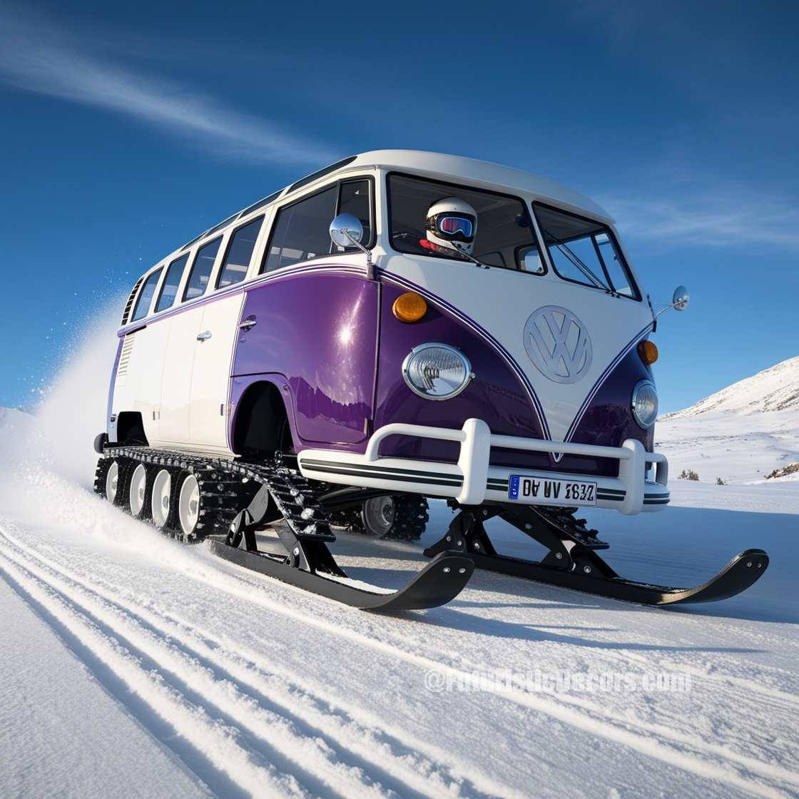 Volkswagen Bus Snowmobiles