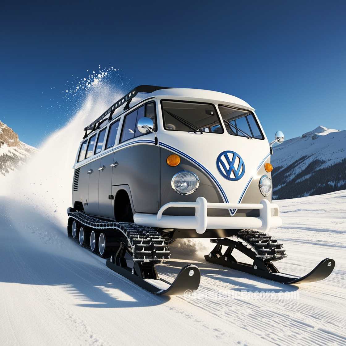 Volkswagen Bus Snowmobiles