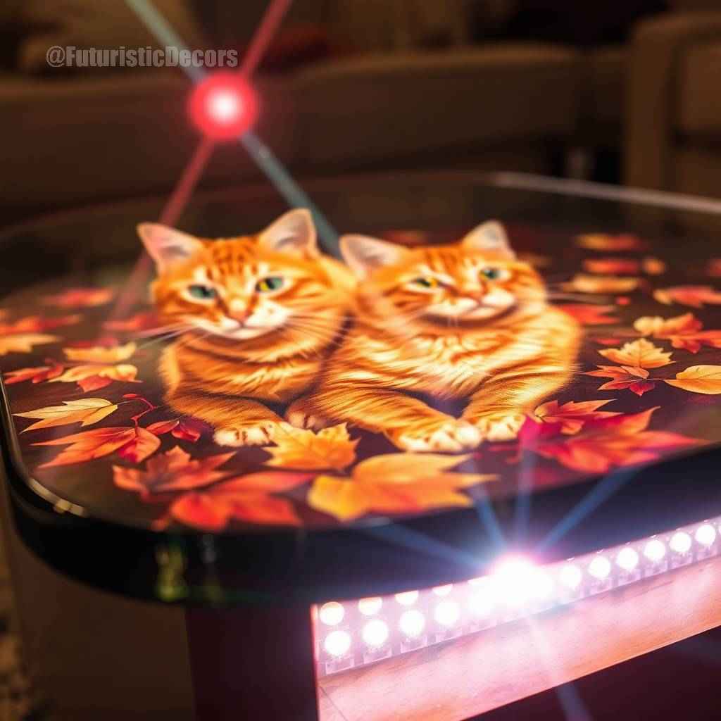 Cat Themed Epoxy Resin Tables