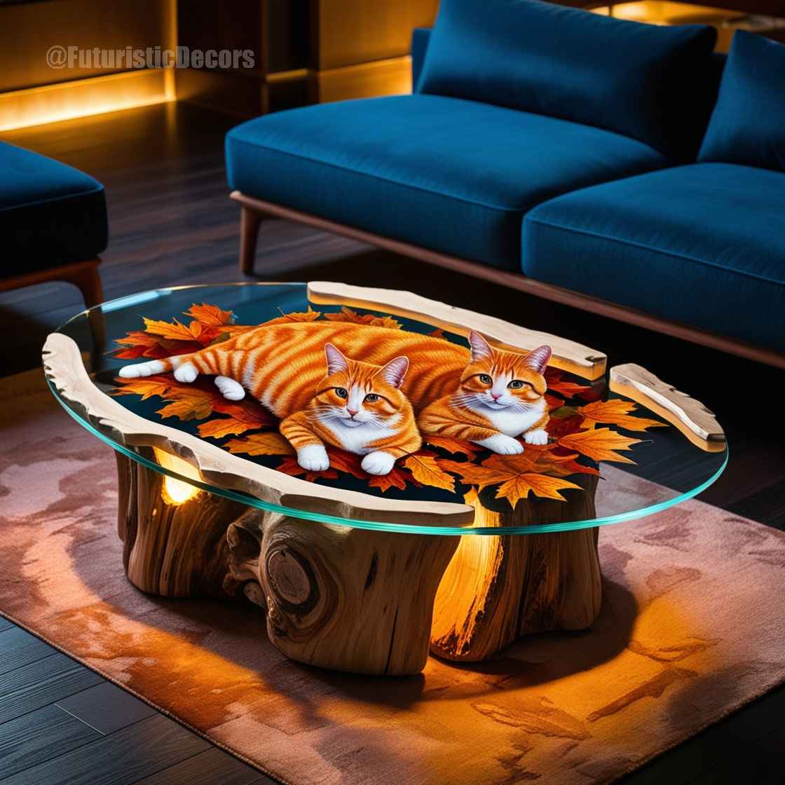 Cat Themed Epoxy Resin Tables