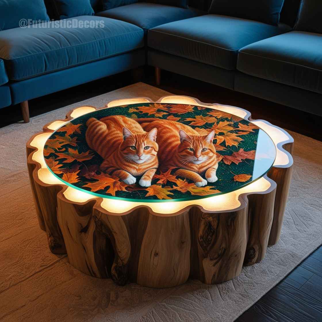 Cat Themed Epoxy Resin Tables