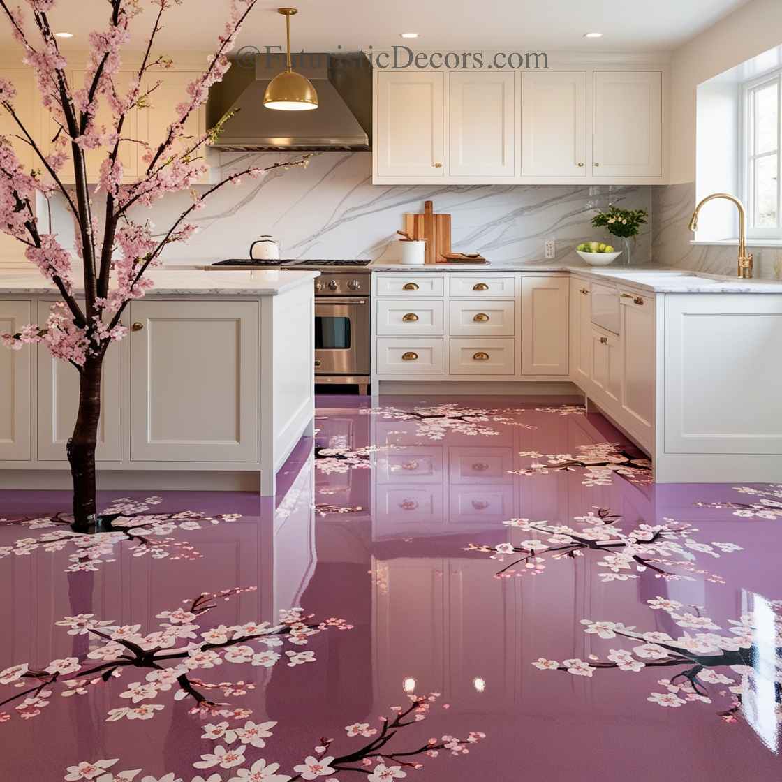 Cherry Blossom Epoxy Floor