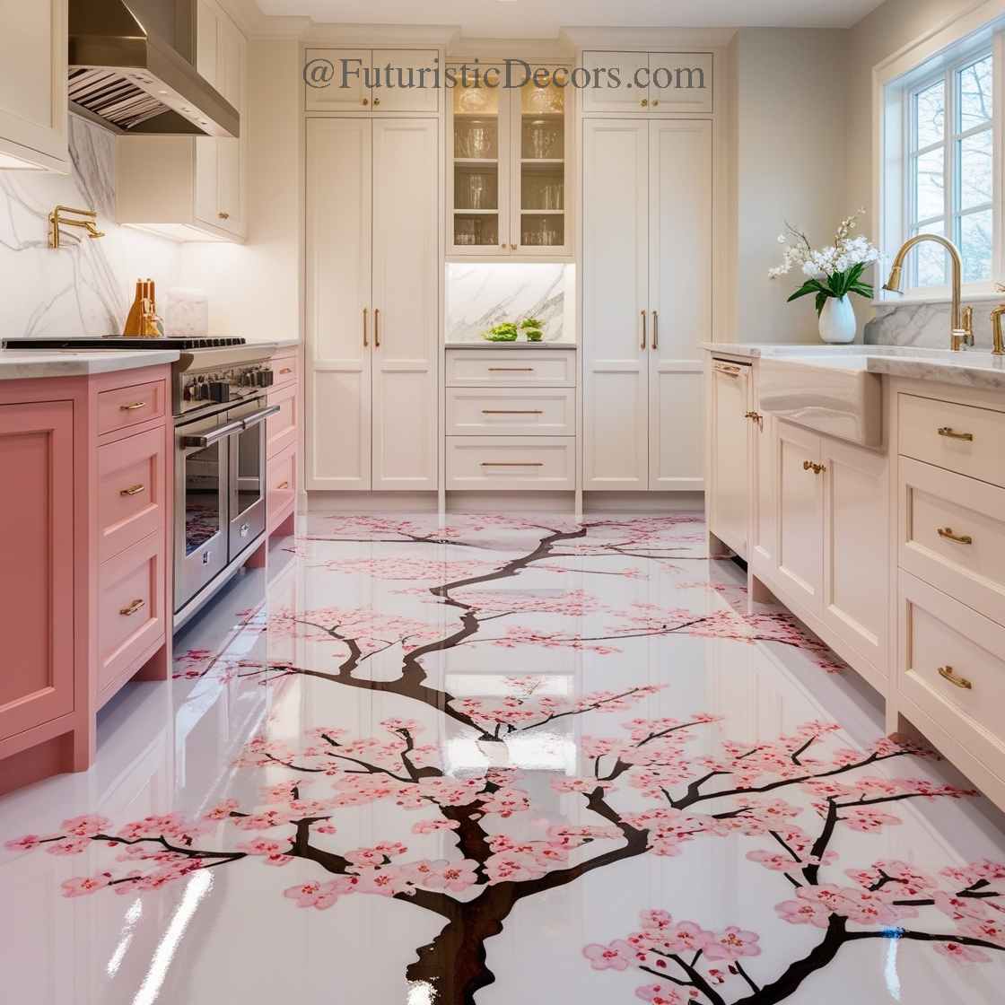 Cherry Blossom Epoxy Floor