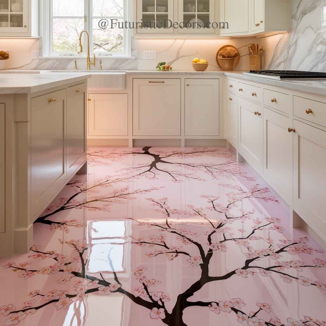 Cherry Blossom Epoxy Floor