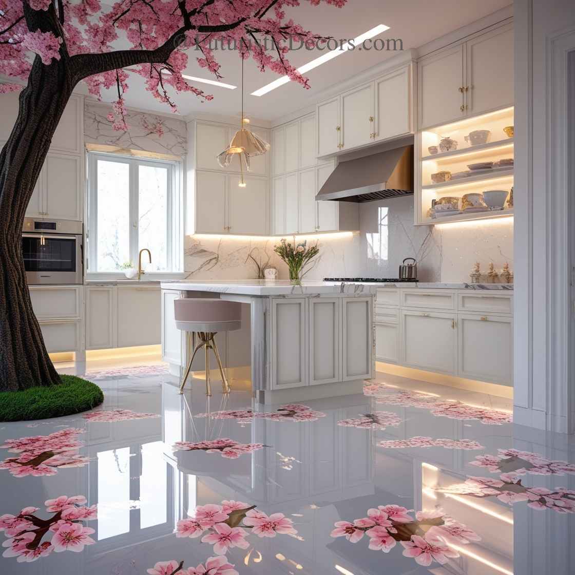 Cherry Blossom Epoxy Floor