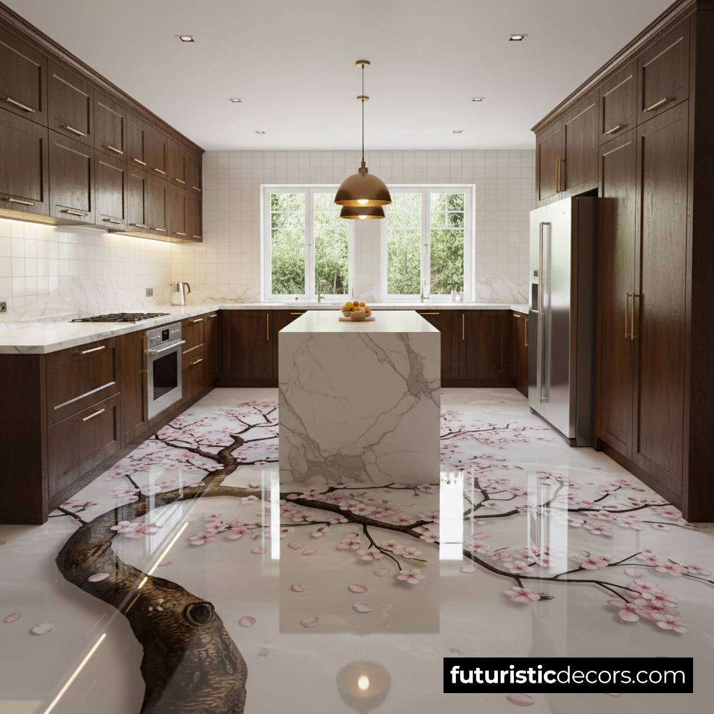 Cherry Blossom Epoxy Flooring