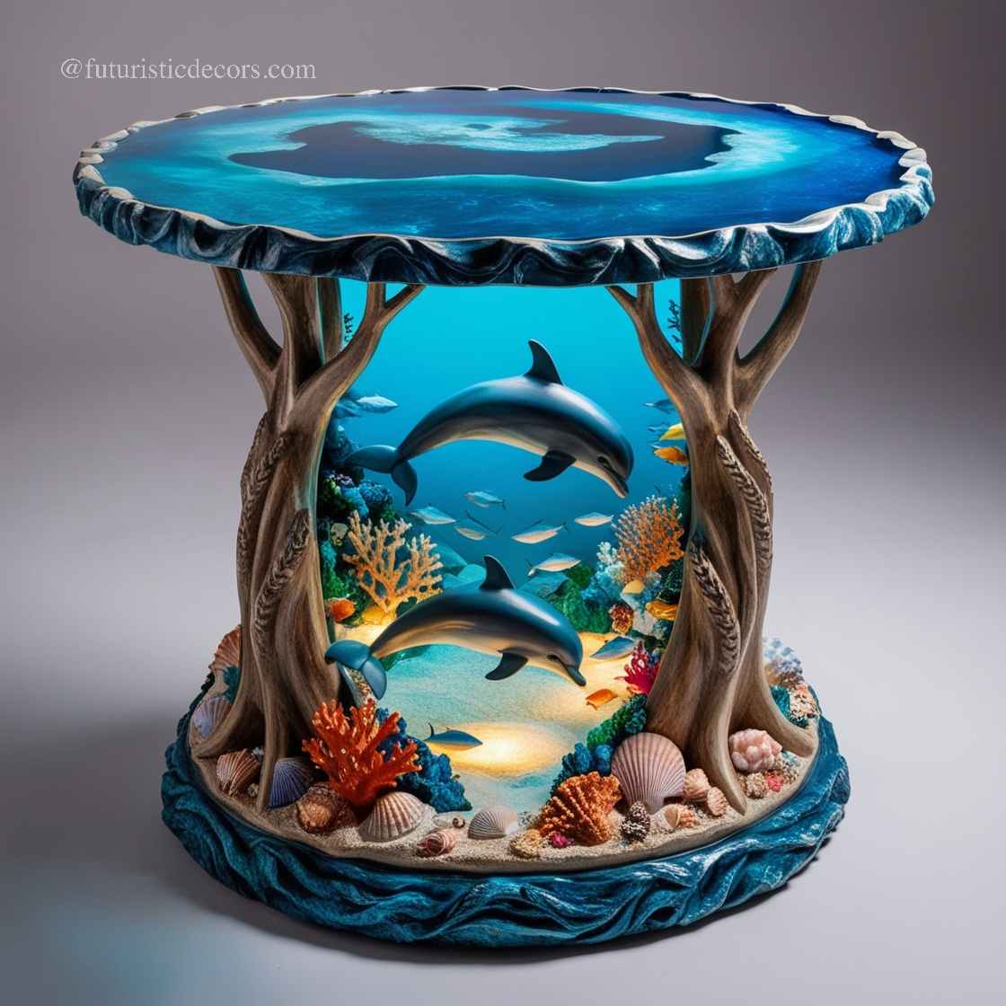 Dolphin Themed Side Tables