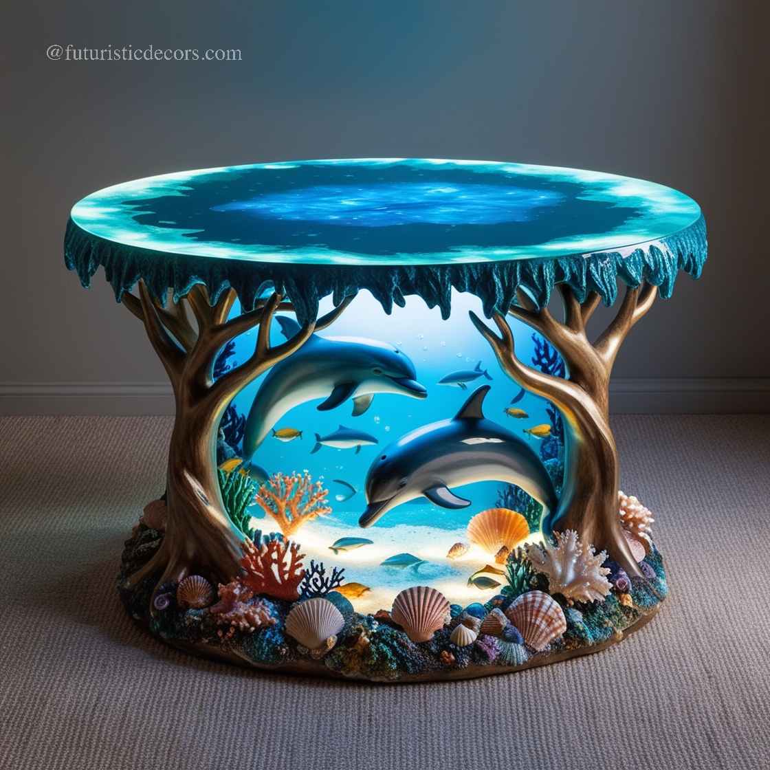 Dolphin Themed Side Tables