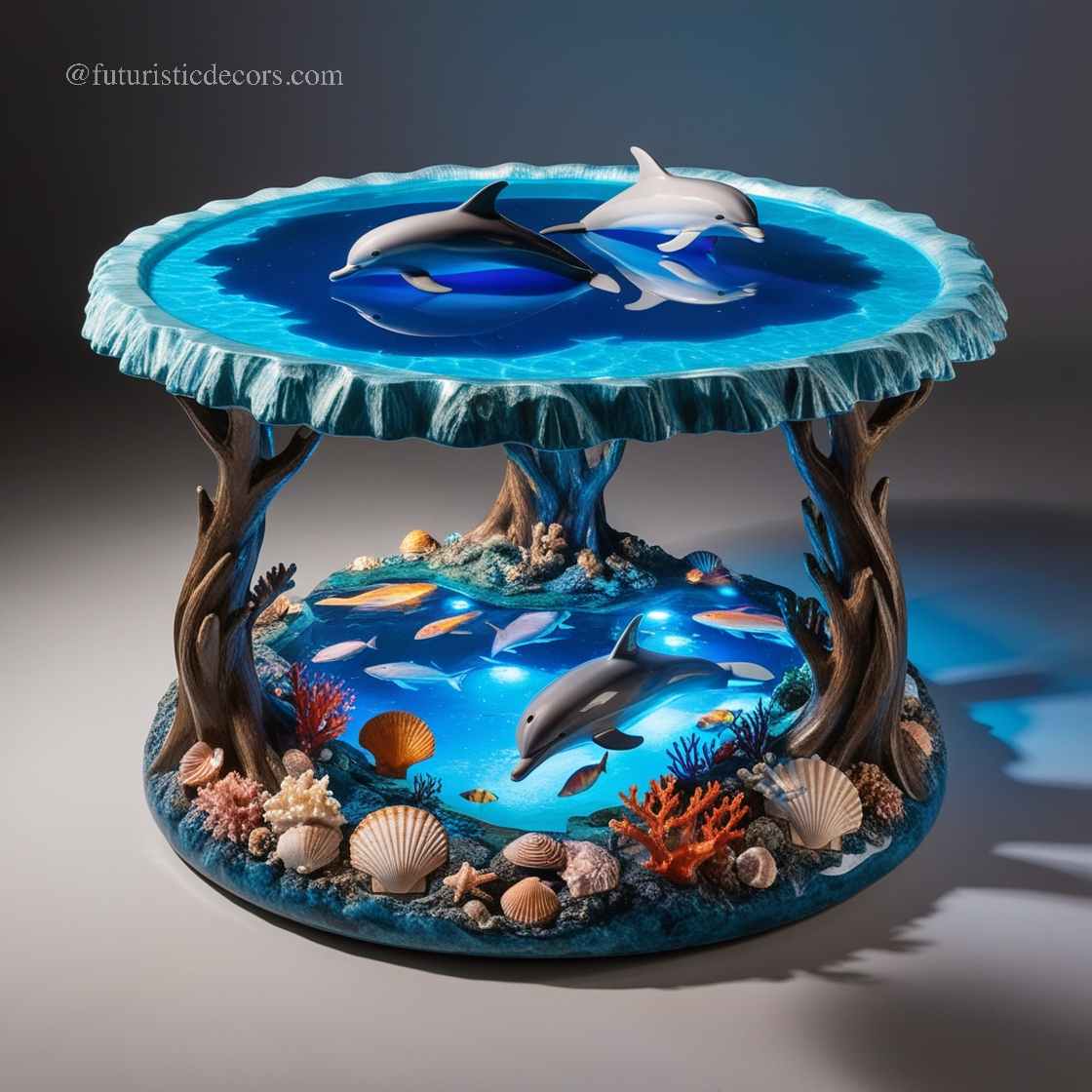 Dolphin Themed Side Tables