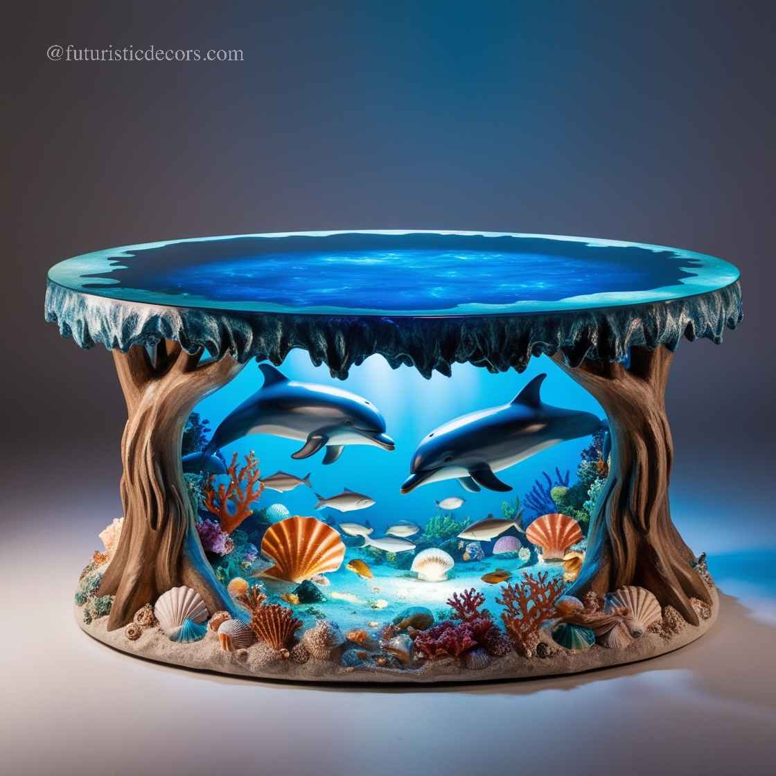 Dolphin Themed Side Tables