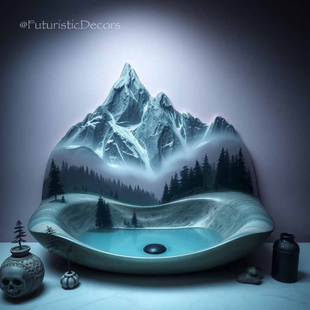 Epoxy Nature Scene Sinks