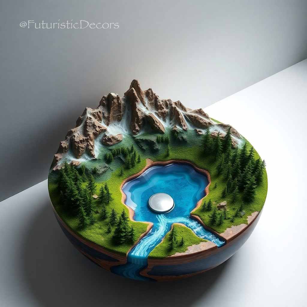 Epoxy Nature Scene Sinks