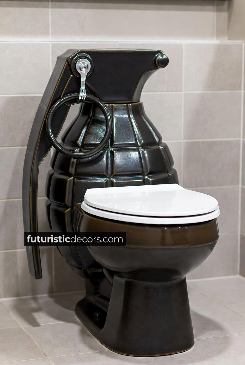 grenade-shaped toilets