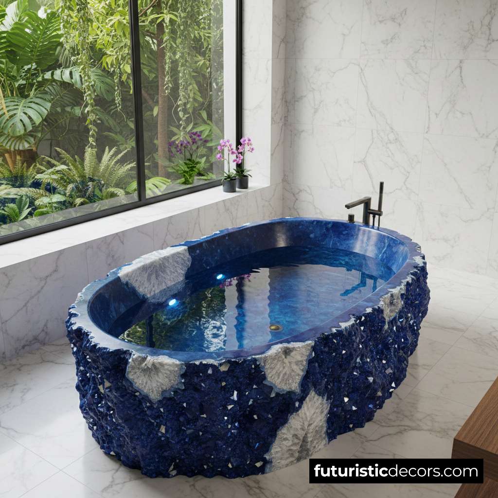 Luxury Mineral Crystal Bathtub | Healing Vibes & High-End Style Stunning Crystal Bathtub