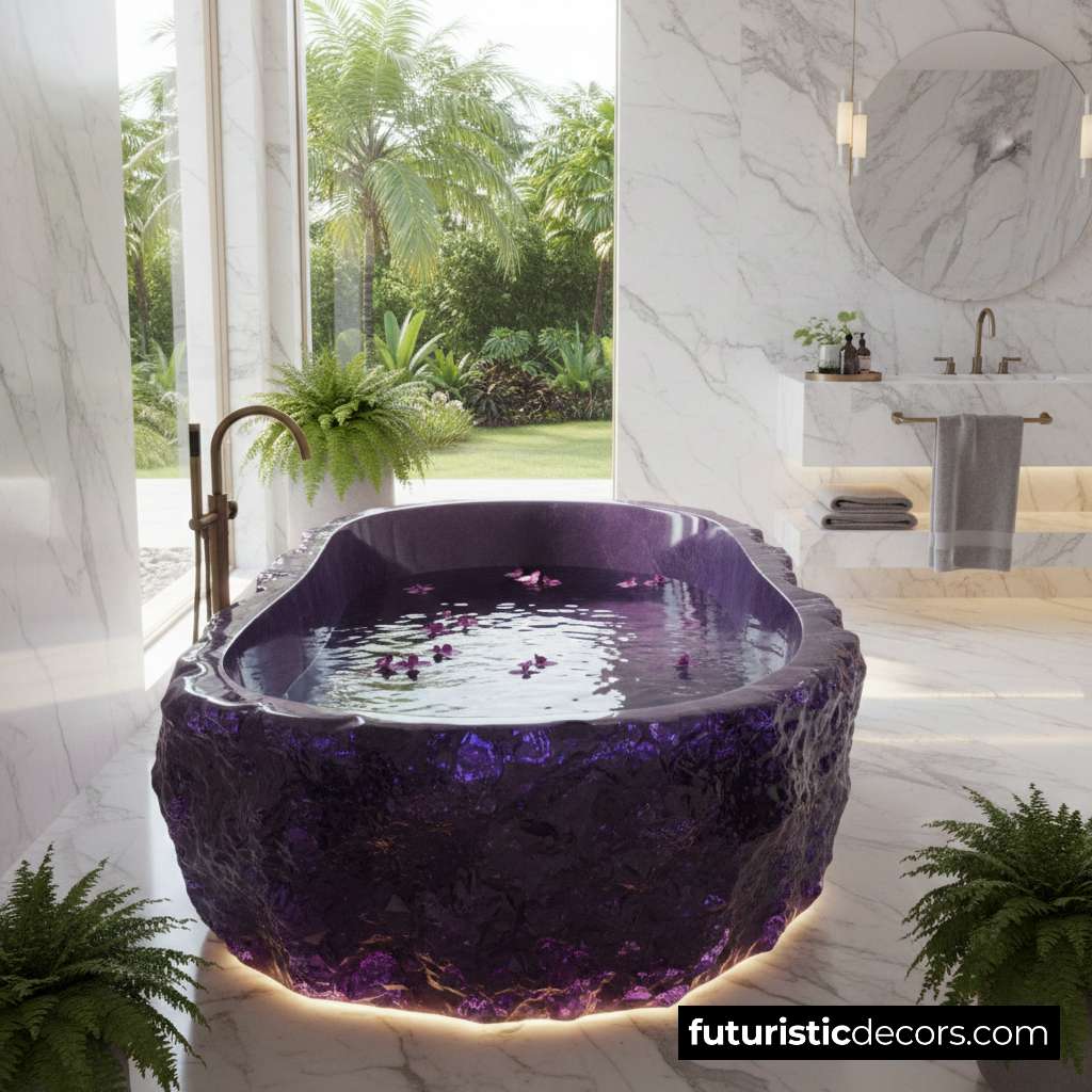 Luxury Mineral Crystal Bathtub