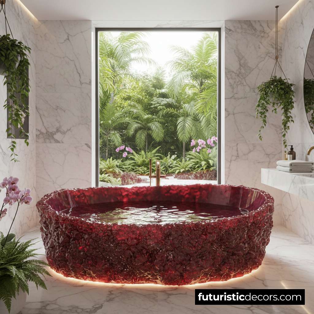Luxury Mineral Crystal Bathtub