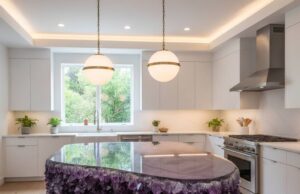 Luxury Mineral Crystal Kitchen Island – Luxurious & Artistic interiors Crystal Kitchen Islands