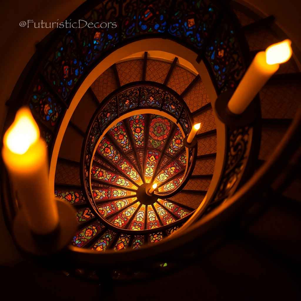 stained glass staircases