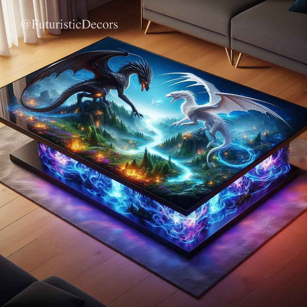 Stunning Dragon Themed Coffee Table