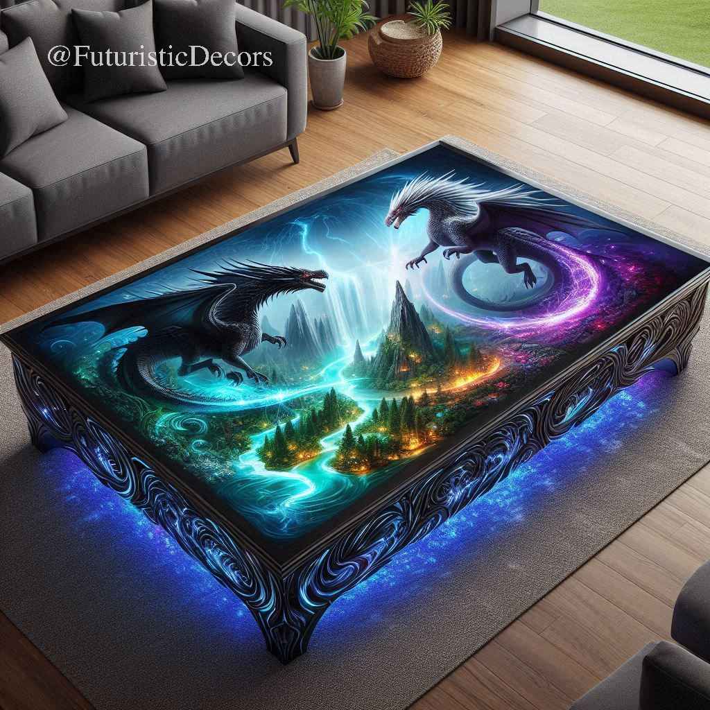 Stunning Dragon Themed Coffee Table